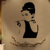 Decal dán tường cô gái kiêu sa, phong cách hàn quốc, dán quán cafe, giá rẻ ở TPHCM - 3