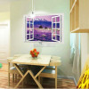 Cửa sổ hoa tím decal dán, trang trí phòng khách, phong cách hàn quốc, đẹp tại TPHCM - 