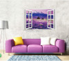 Cửa sổ hoa tím decal dán, trang trí phòng khách, phong cách hàn quốc, đẹp tại TPHCM - 2