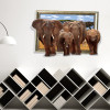 Cửa sổ voi 3d 2 decal dán tường, phòng khách, có sẵn keo dán 2 mặt, giá rẻ tại TPHCM - 3