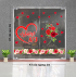 Decal chữ 8 tháng 3 (8/3) cành hoa hồng đỏ thắm -