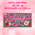 Decal chữ 8 tháng 3 (8/3) hoa hồng đủ màu sắc  - 1