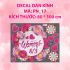 Decal chữ 8 tháng 3 (8/3) hoa hồng và trái tim 1 - 1