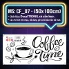 Decal chữ coffee time ly cà phê màu đen trang trí quán cafe - 4