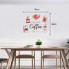 Decal dán tường chữ coffee và các vật dụng màu đỏ, dán quán cafe, đẹp TPHCM - 4