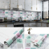 Decal dán bếp hoa sắc màu - 