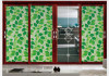 Decal dán kính hoa văn lá xanh xen kẽ dán của sổ đẹp 90cm x 100cm -
