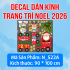 Decal dán kính Noel Combo số 180 - 2