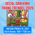Decal dán kính Noel Combo số  191 - 1