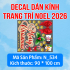 Decal dán kính Noel Combo số 195 - 1