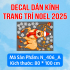 Decal dán kính Noel combo số 2 - 4