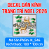 Decal dán kính Noel Combo số 85 - 6