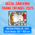Decal dán kính Noel combo số 1 cặp đôi người tuyết - 4