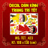 Decal dán Tết 2026 - Tết xuân Combo 90 - 2