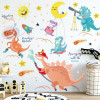 Decal gia đình khủng long dán tường phòng bé trường mầm non - 2