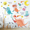 Decal gia đình khủng long dán tường phòng bé trường mầm non -