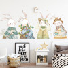 Decal thỏ vintage cho bé dán lớp học mầm non sẵn keo -