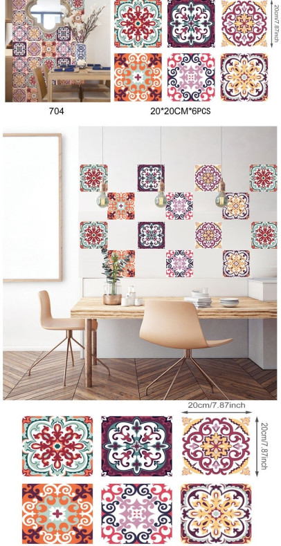 Decal dán tường decal giả gạch 34, có sẵn keo, trang trí quán trà sữa, tại TPHCM - 1