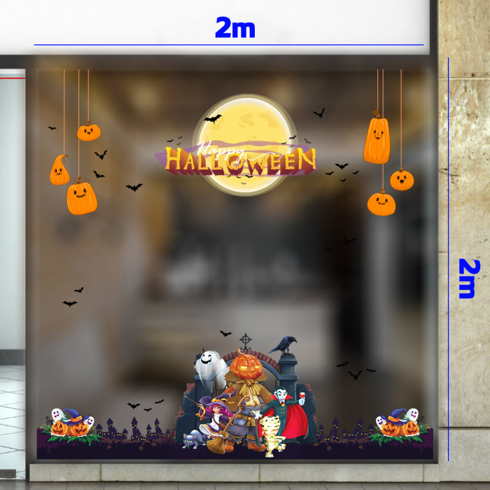 Decal Halloween - Bóng mà dưới nghĩa địa -