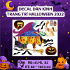 Decal Halloween - xác ướp và quả bí ma - 1