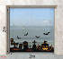 Decal Halloween -Bia mộ và quả bí đen -