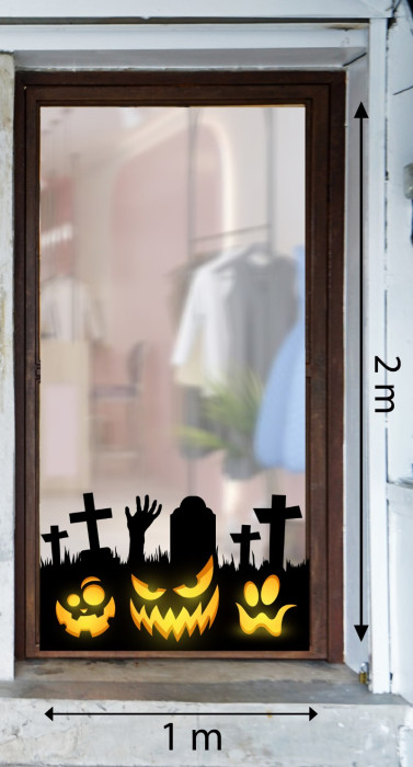 Decal Halloween- Bia mộ -