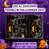 Decal Halloween -Bia mộ và quả bí đen 3m  - 1