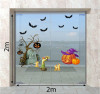 Decal Halloween -Trái bí ma và đèn cầy -