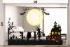 Decal halloween mặt trăng và dơi 3 -