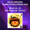 Decal Halloween bóng trăng và dơi đen - 1