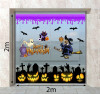 Decal Halloween mụ phù thủy và  bầy ma -