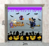 Decal Halloween mụ phù thủy và  bầy ma - 