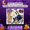 Decal Halloween mụ phù thủy và  bầy ma - 3