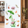 Decal hoa sen tím và cá chép dán tường phòng ngủ, tại TPHCM 【Có đổi trả】 - 2