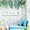 Decal dán tường lá xanh nhiệt đới và chuồn chuồn, dán theo sở thích, trang trí phòng ngủ 【Có đổi trả】 ở TPHCM - 1