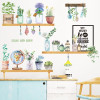 Decal những chậu hoa thủy tinh tranh decal dán, khổ lớn, dán phòng khách ở TPHCM -