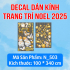 Decal Noel 503 -  Hai người tuyết trắng và tuần lộc  vàng  - 1