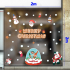Decal noel chữ merry christmas bánh quy và ông già dán kính 2m - 