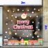 Decal noel thành phố giáng sinh và chữ merry christmas hồng dán kính 2m - 