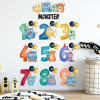 Decal thú học chữ số decal dán tường, size 0,50 x 0,72(m)(dài x rộng), dán phòng bé gái, chi tiết rời ở TPHCM  -