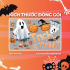 Decal  trang trí halloween combo 3m  bóng ma bay - 1