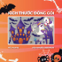 Decal  trang trí halloween combo 4m lâu đài tím - 2