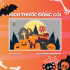 Decal  trang trí halloween combo 4m lâu đài tím - 4
