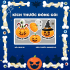 Decal trang trí halloween cửa kính quả bí vàng  - 1