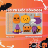 Decal trang trí halloween dây treo quả bí  - 2