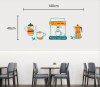 Decal dán tường decal trang trí quán số 11, có sẵn keo, dán quán cafe, đẹp ở TPHCM -