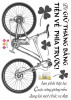 Decal trang trí quán số 20 - Xe đạp màu đen - 1