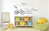 Decal trang trí quán số 20 - Xe đạp màu đen -