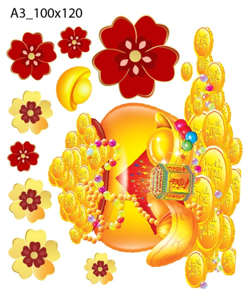 Decal trang trí tết xuân 2020 combo số 21 - 3