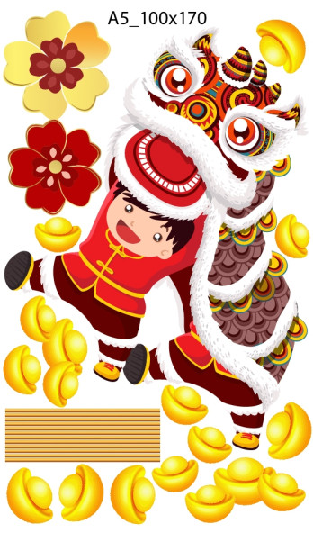 Decal trang trí tết xuân 2020 combo số 21 - 5